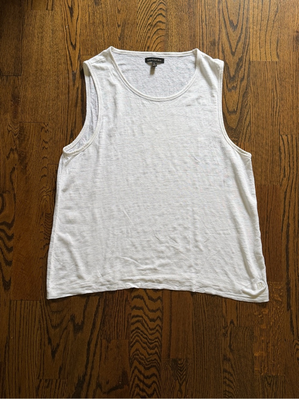 Linen Lightweight White Sleeveless Tank Top